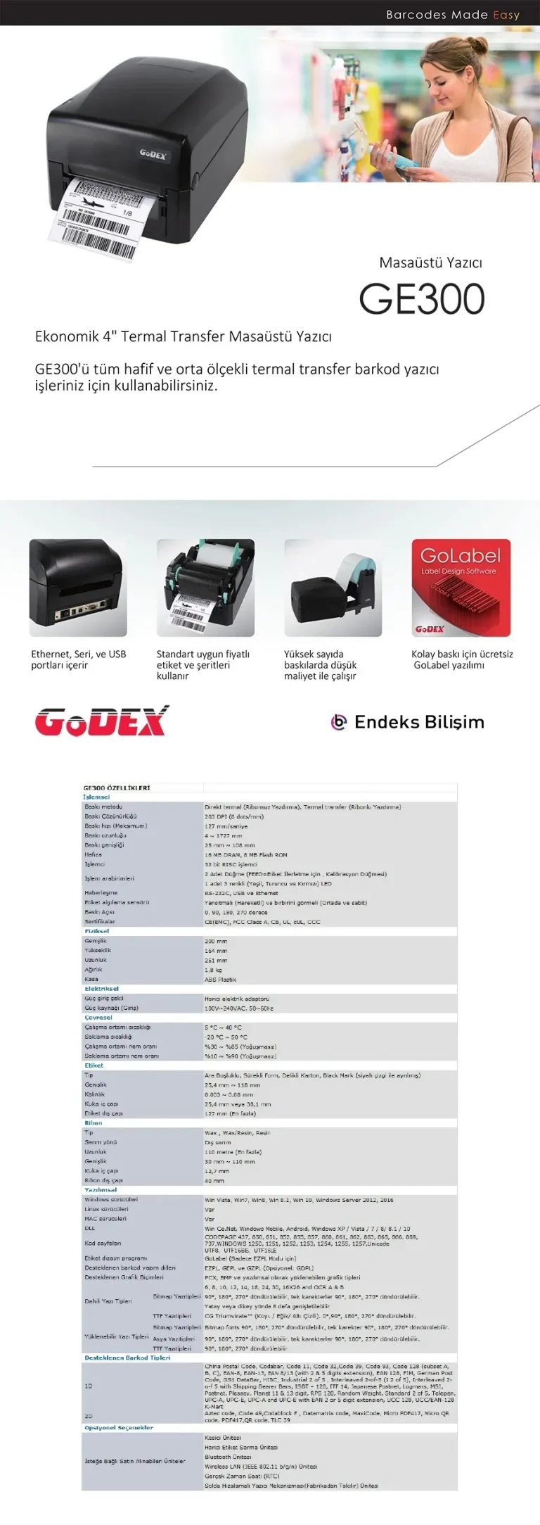 Godex yazıcı kullanım kılavuzu: Adım adım hızlı başlama rehberi